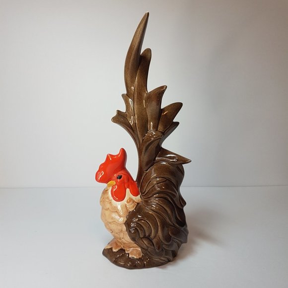 Vintage Ceramic Rooster Handpainted Kitchen Cottage Farmhouse Decor Bird Chicken - Picture 13 of 16